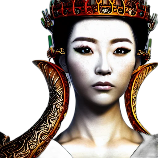 crown, mask, face, photorealistic transparent PNG cut-out