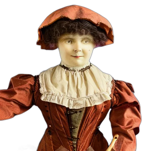 dress, face, hat, jacket transparent PNG cut-out