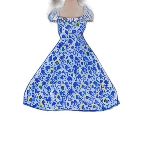 dress, crown, jewelry, 3d render transparent PNG cut-out