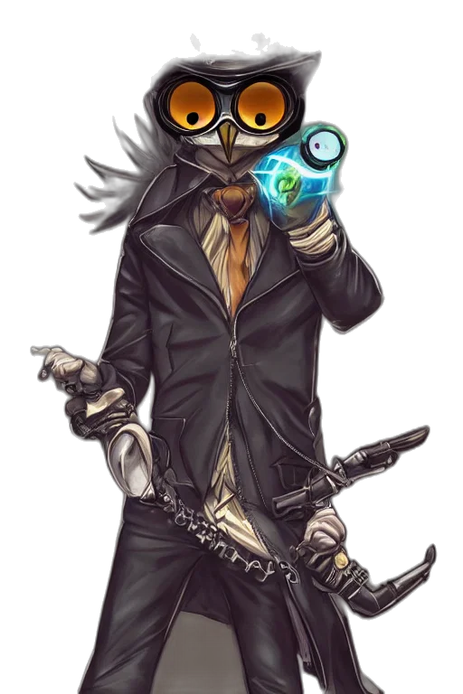 mask, staff, weapon, jacket transparent PNG cut-out