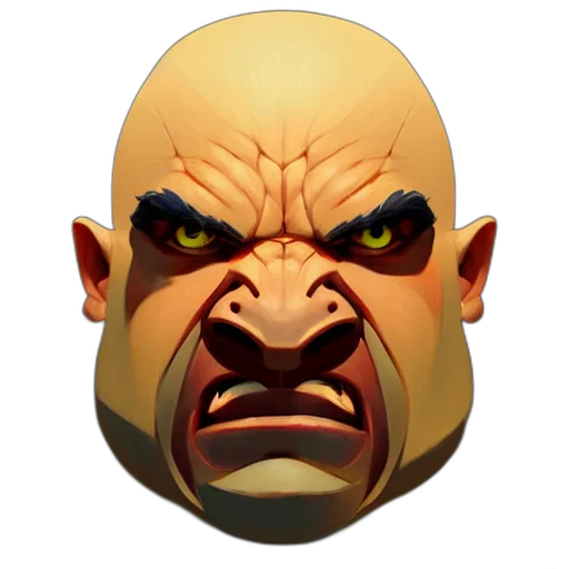 face, mask, creature, staff transparent PNG cut-out
