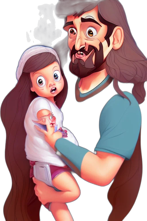 cartoon, concept art, watercolor, comic book art transparent PNG cut-out