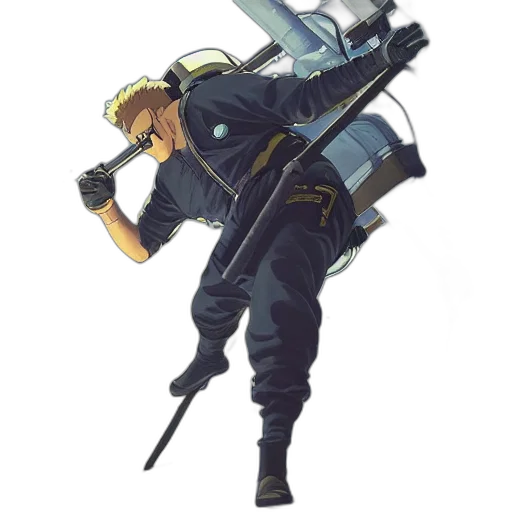 staff, weapon, sword, jacket transparent PNG cut-out
