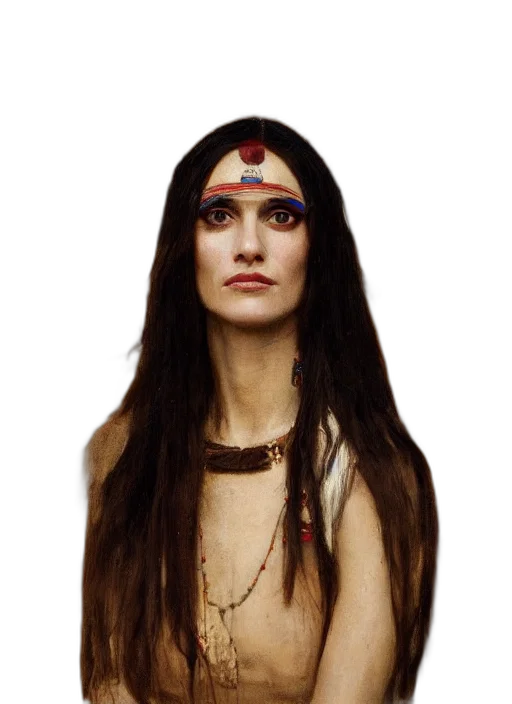 jewelry, hair, face, staff transparent PNG cut-out