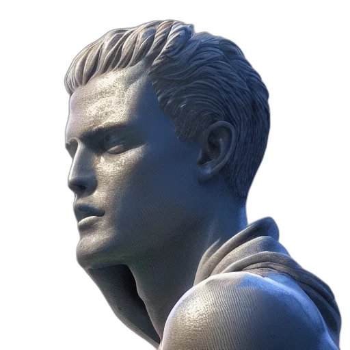 face, mask, 3d render, vaporwave transparent PNG cut-out