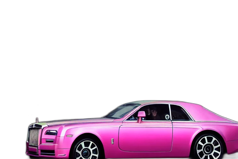 car, weapon, 3d render, vaporwave transparent PNG cut-out