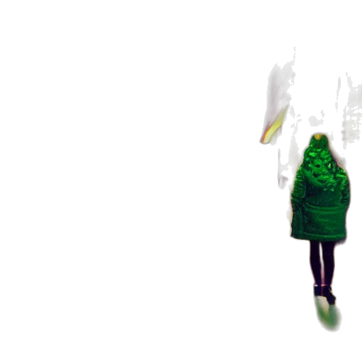 dress, jacket, umbrella, creature transparent PNG cut-out