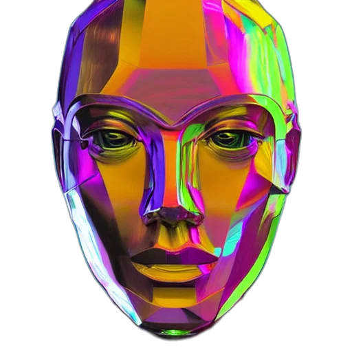 mask, face, crown, robot transparent PNG cut-out