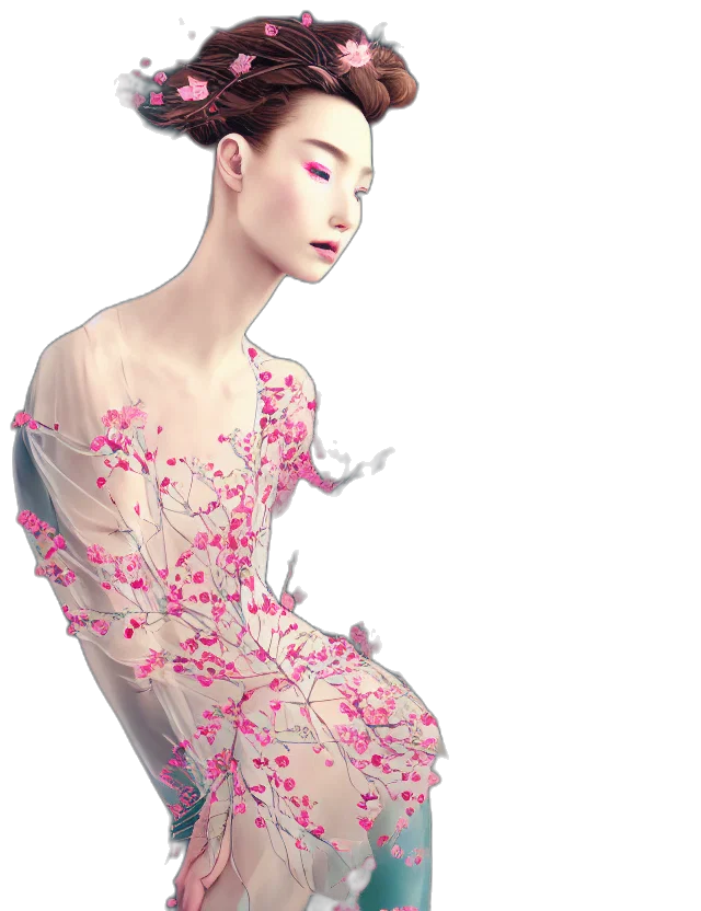 dress, jewelry, photorealistic, 3d render transparent PNG cut-out