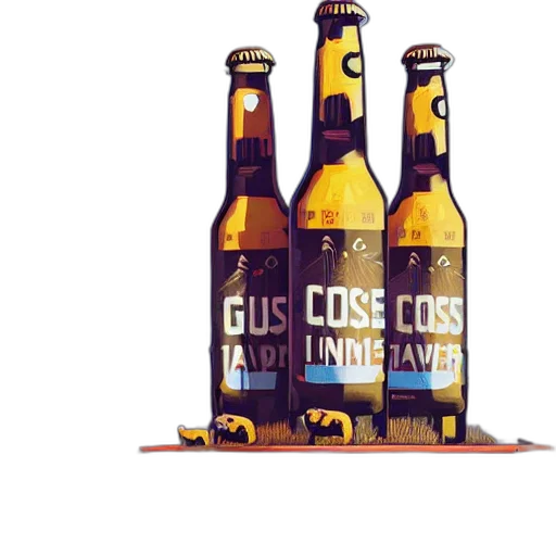 bottle, concept art, goose, island transparent PNG cut-out