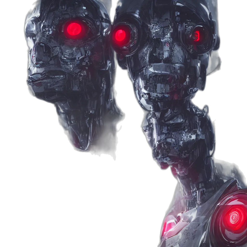 robot, mask, face, concept art transparent PNG cut-out