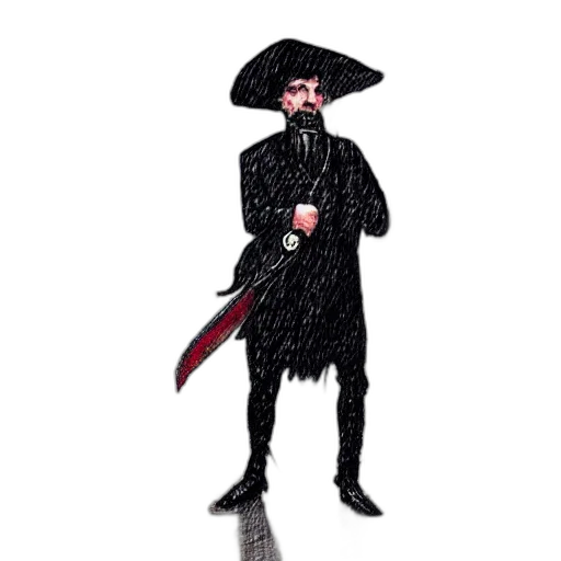 staff, sword, hat, jacket transparent PNG cut-out