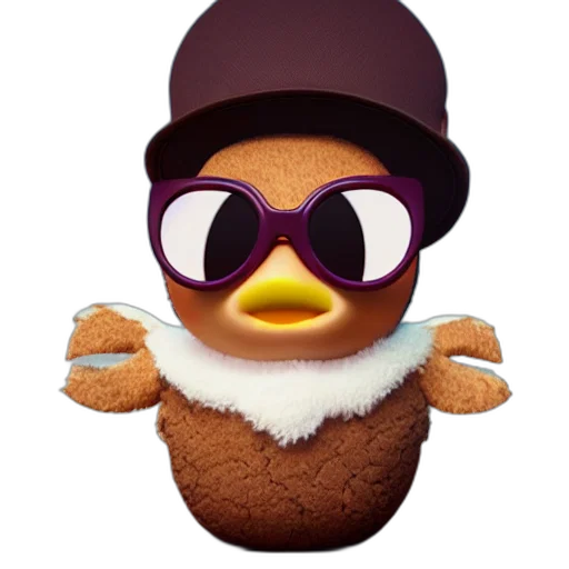hat, animal, creature, 3d render transparent PNG cut-out