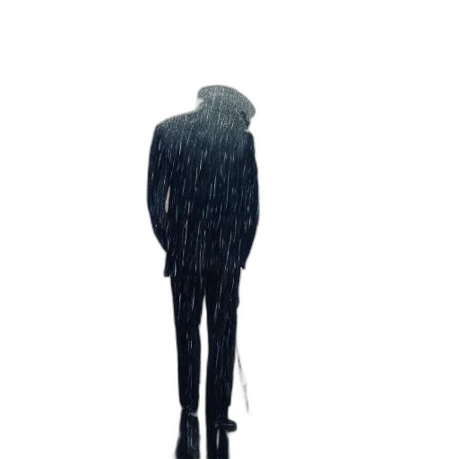 umbrella, jacket, staff, face transparent PNG cut-out