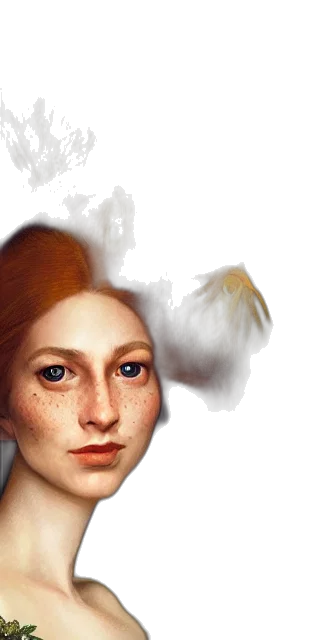 face, crown, hair, hat transparent PNG cut-out