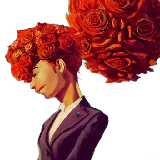 crown, flower, dress, face transparent PNG cut-out