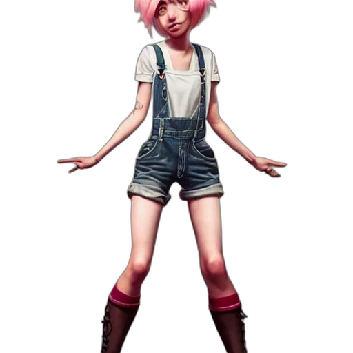dress, creature, staff, robot transparent PNG cut-out
