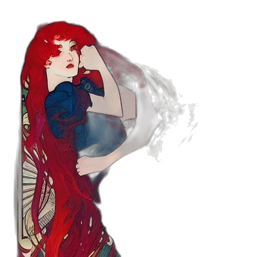 dress, mask, hair, dragon transparent PNG cut-out