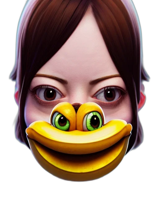 face, mask, creature, 3d render transparent PNG cut-out