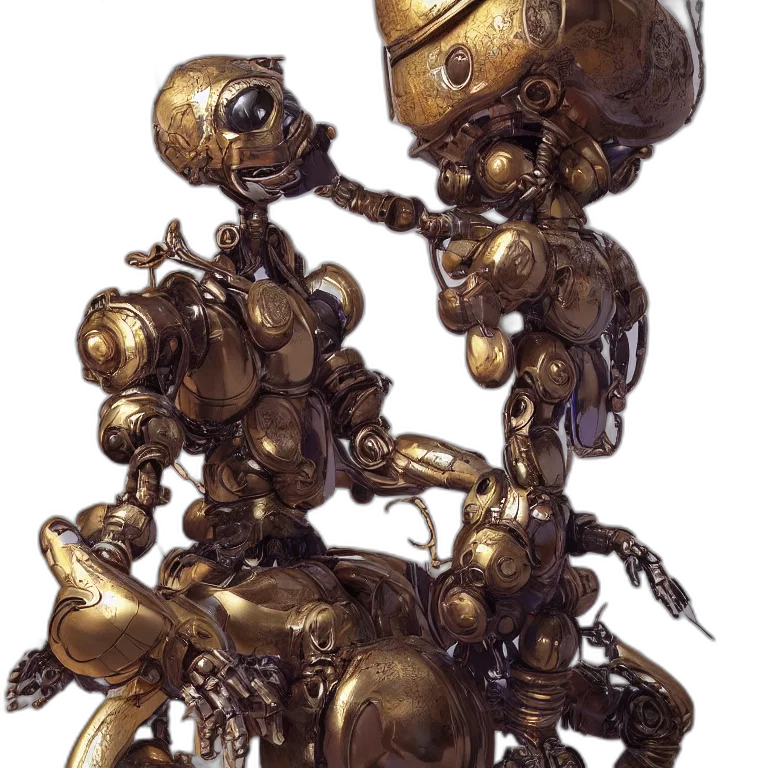 robot, weapon, staff, concept art transparent PNG cut-out