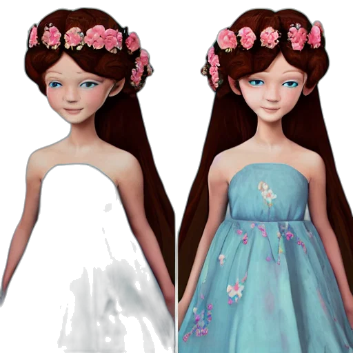 dress, concept art, 3d render, fantasy art transparent PNG cut-out