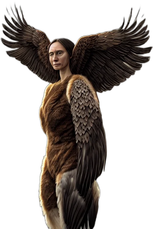 animal, creature, staff, fantasy art transparent PNG cut-out