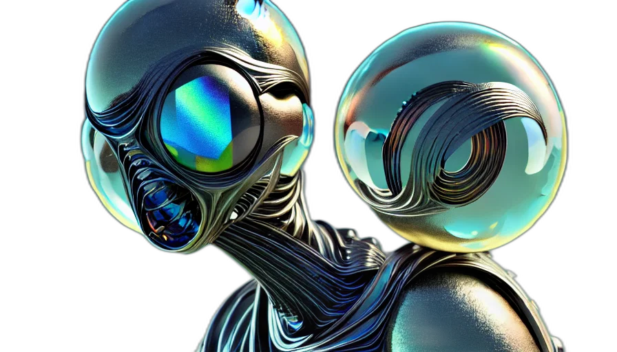 robot, mask, jewelry, creature transparent PNG cut-out