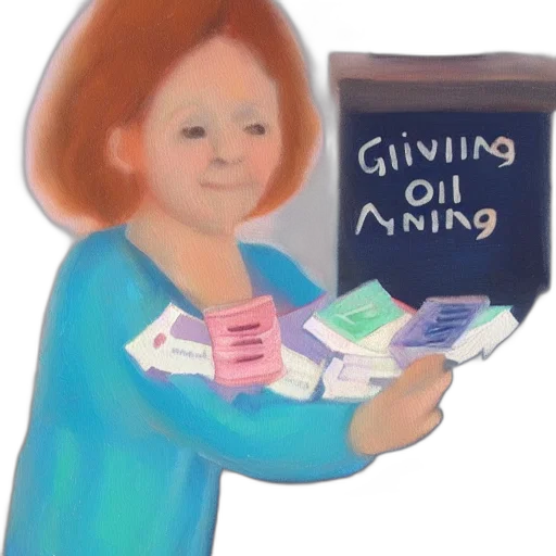 oil painting, watercolor, logo, giving transparent PNG cut-out