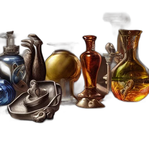 bottle, photorealistic, concept art, fantasy art transparent PNG cut-out