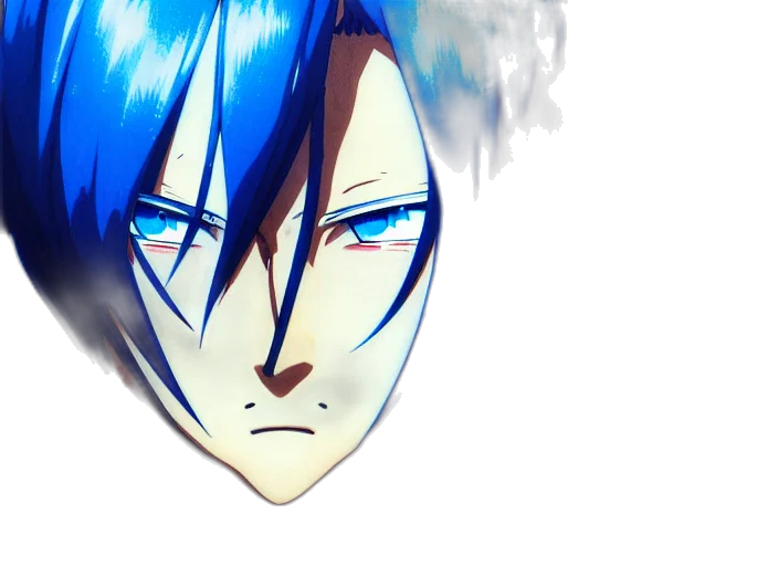 face, mask, anime, photorealistic transparent PNG cut-out