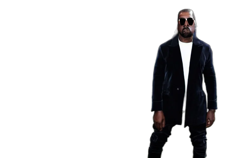 jacket, 3d render, dark, kanye transparent PNG cut-out