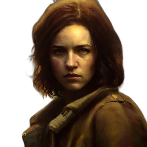 face, jacket, weapon, staff transparent PNG cut-out