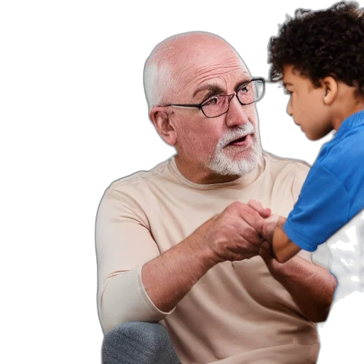 older, man, arguing, young transparent PNG cut-out
