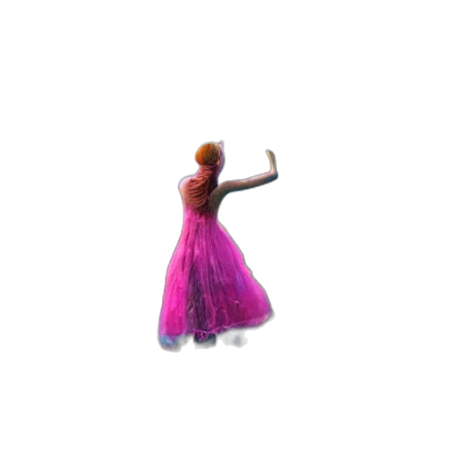 dress, staff, hair, robot transparent PNG cut-out