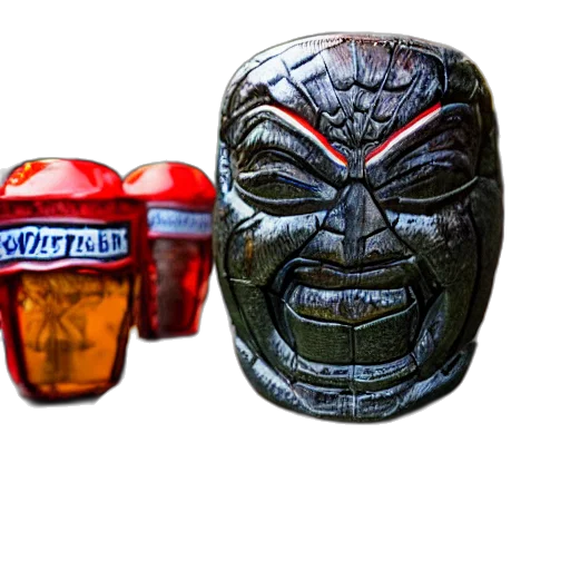mask, face, bottle, 3d render transparent PNG cut-out