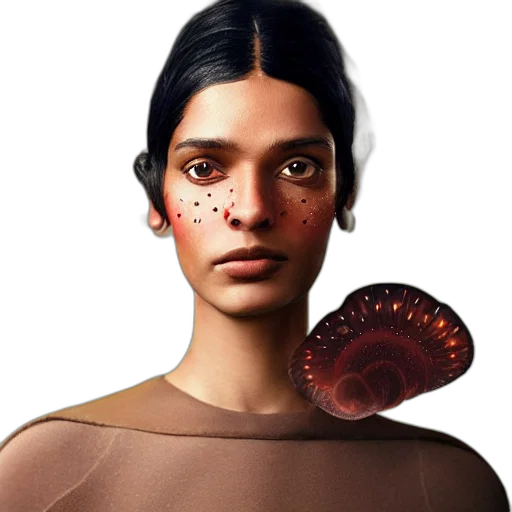 face, mask, jewelry, hair transparent PNG cut-out