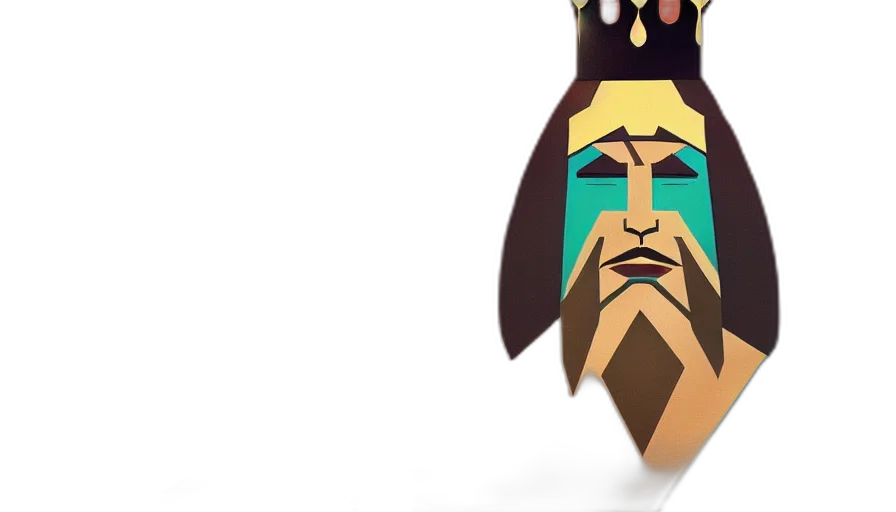 mask, face, crown, staff transparent PNG cut-out