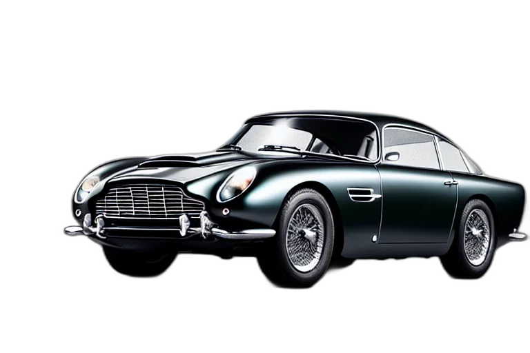car, photorealistic, 3d render, retro transparent PNG cut-out
