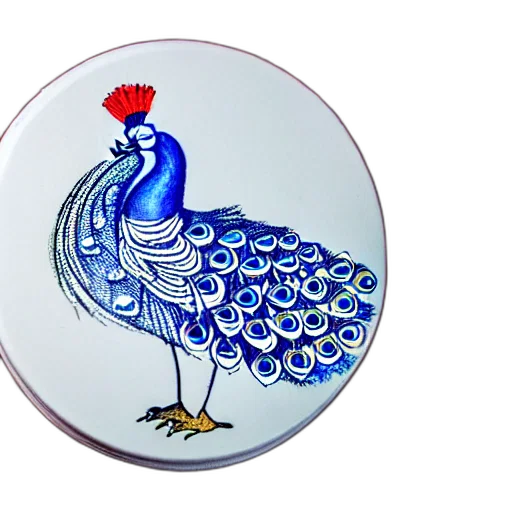 jewelry, photorealistic, white, peacock transparent PNG cut-out