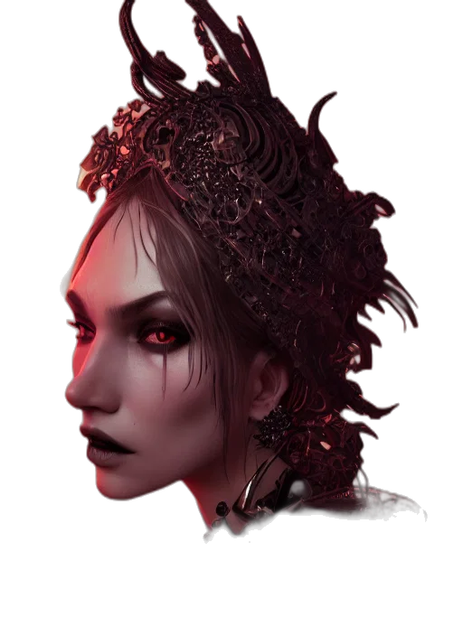 crown, face, mask, creature transparent PNG cut-out