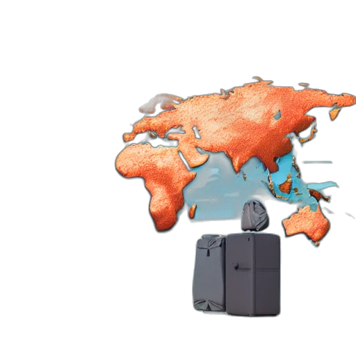robot, 3d render, vector, globe transparent PNG cut-out