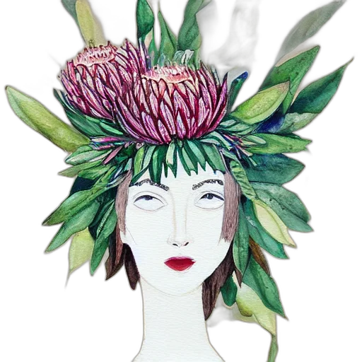 crown, hat, flower, mask transparent PNG cut-out
