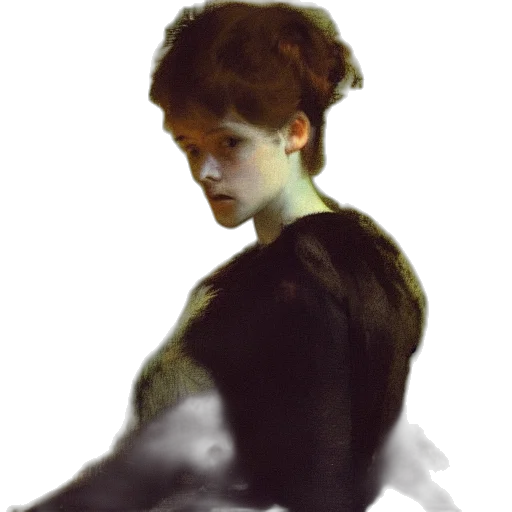 face, dress, staff, creature transparent PNG cut-out