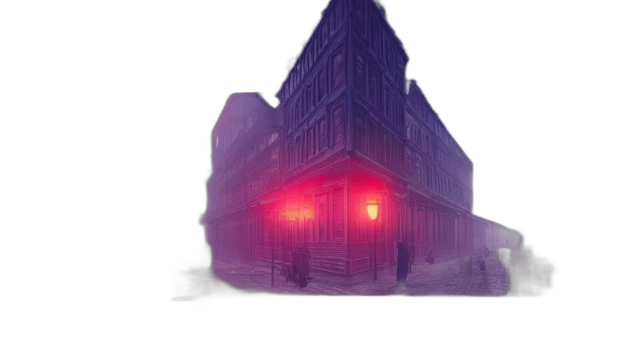 building, concept art, watercolor, cyberpunk transparent PNG cut-out