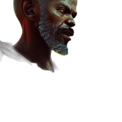 face, creature, concept art, photorealistic transparent PNG cut-out