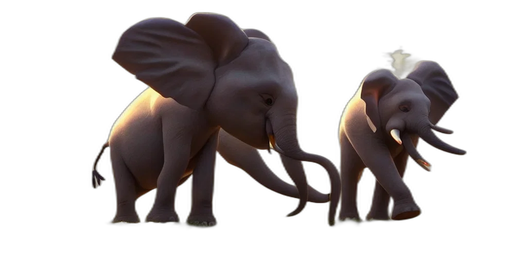 animal, concept art, 3d render, photorealistic transparent PNG cut-out