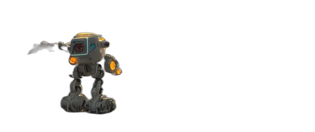robot, weapon, staff, creature transparent PNG cut-out