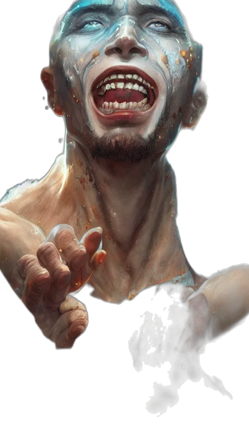 face, creature, mask, weapon transparent PNG cut-out