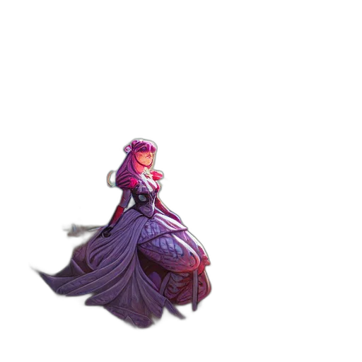 dress, crown, creature, weapon transparent PNG cut-out