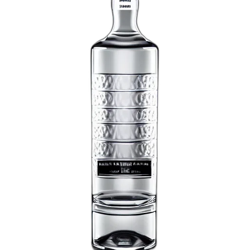 bottle, 3d render, vodka, modern transparent PNG cut-out